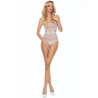 Passion - Bs115 Bodystocking Blanc Grille
